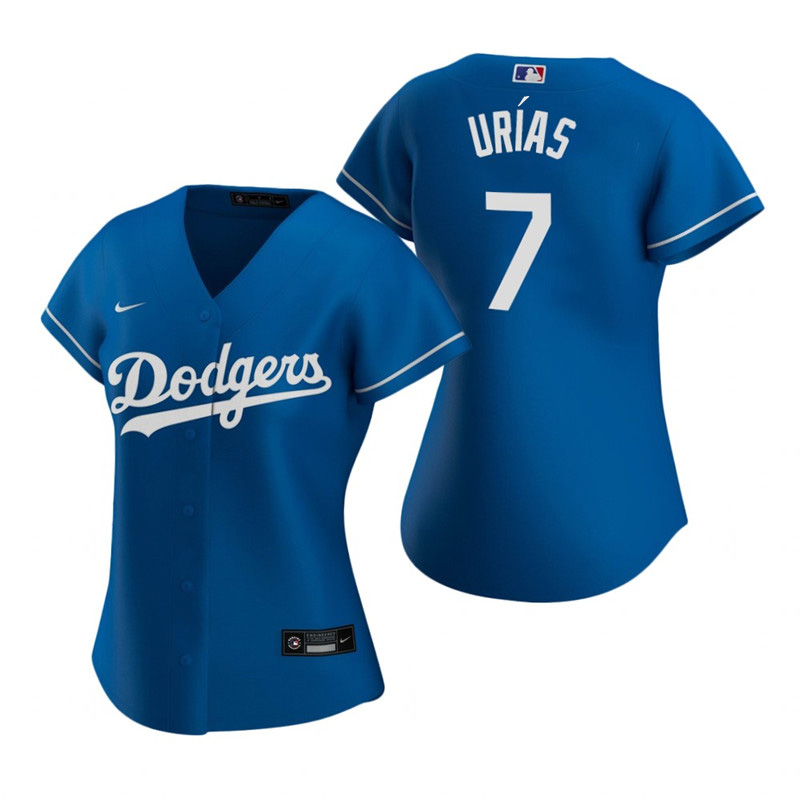 Women's Los Angeles Dodgers #7 Julio Urias Blue Stitched MLB Jersey(Run Small)
